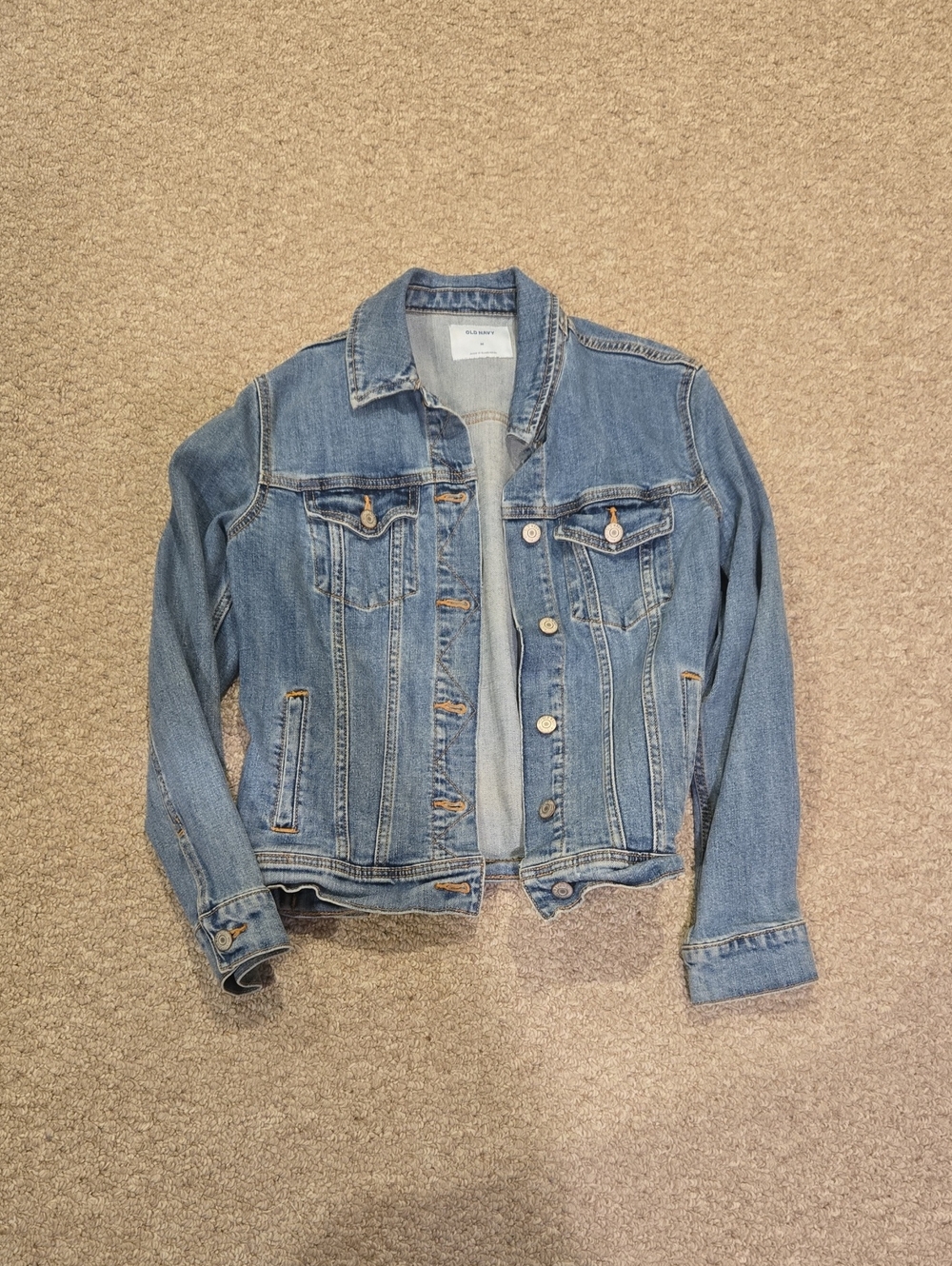 Women's Old Navy Light Blue Denim Trucker Jacket Size M